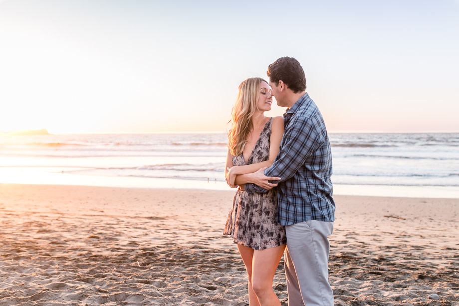 bay area pacifica sunset save the date engagement photo