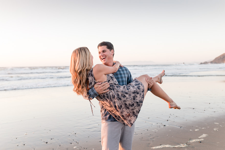 happy candid moment - northern california wedding engagement photographer