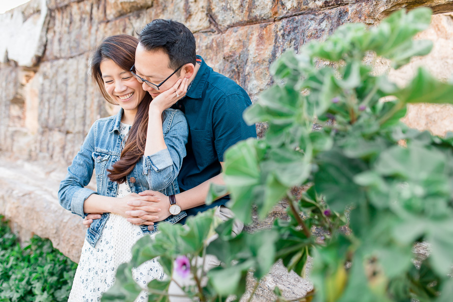 candid engagement photo